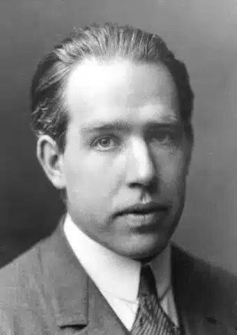 Niels Bohr portrait, Nobel Prize winner and key figure in quantum theory. The Bohr Room.