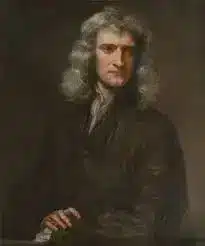 Newton Room Scientist: Portrait of Isaac Newton, a prominent scientist, in an assembled picture from Boise.