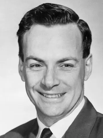 Richard Feynman portrait. Black and white image of Feynman for The Feynman Room in Assemble Boise. Physics and science education resource.