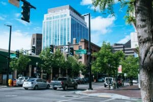 Downtown Boise city view representing the best neighborhoods in Boise for visitors